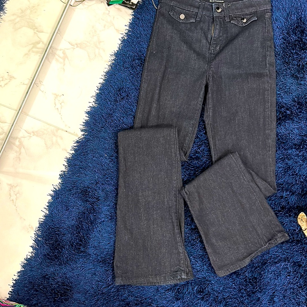 Ellie Tahiti Dark Denim Jean Pants Bell Bottom Size 26